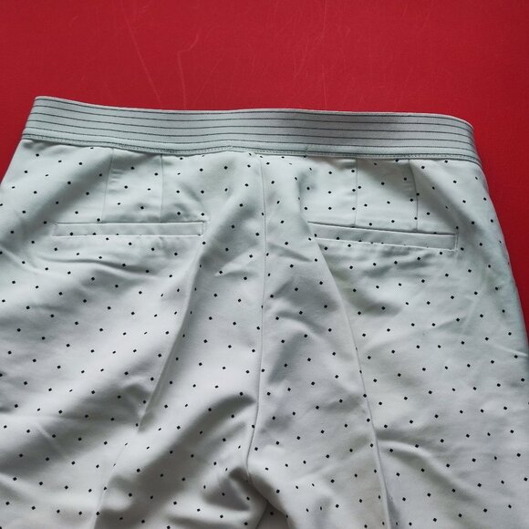 Zara Basic Collection casual pants white with tiny black squares women's size M - Picture 4 of 7